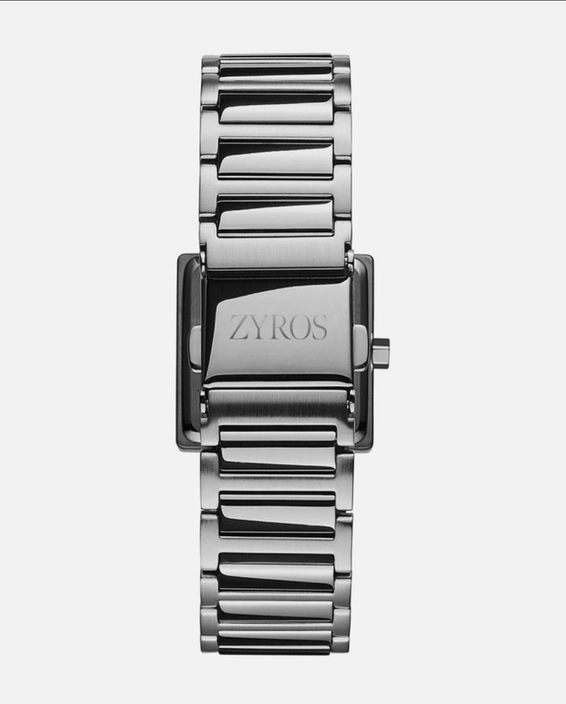 ساعة نسائية بسوار ستيل باللون الفضي من زايروس